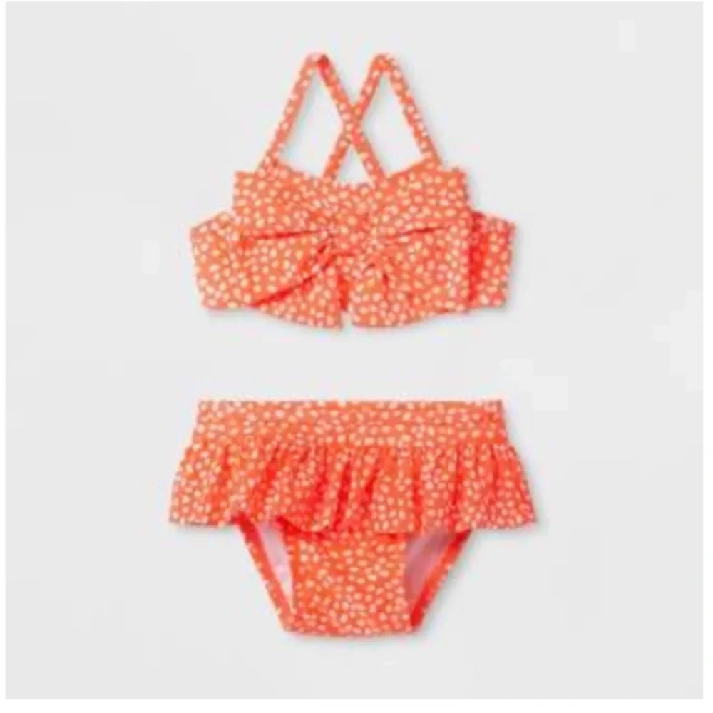 20. Cat & Jack Girls' Swimwear pink polka dots
